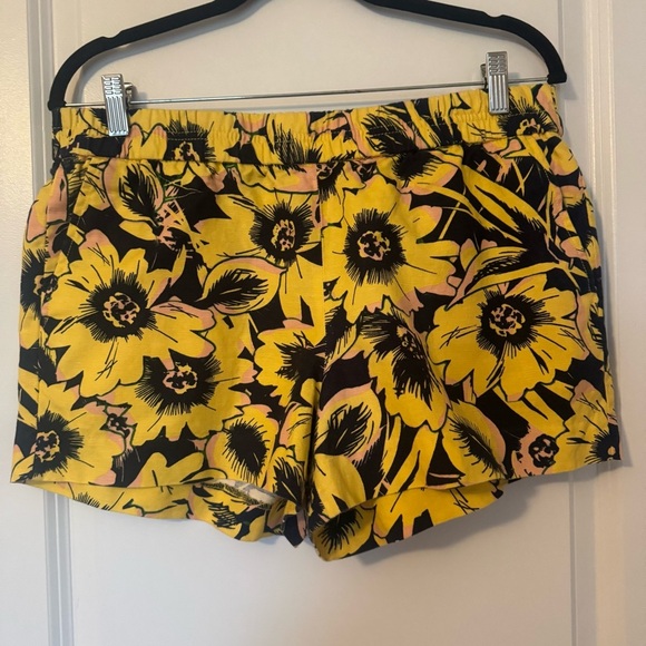 J. Crew Floral Yellow and Navy Women's Shorts - Picture 1 of 6